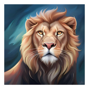 Lion Digital Art Portrait-56556 Photo Print