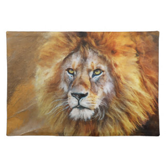 Lion Digital Oil Painting Cloth Placemat