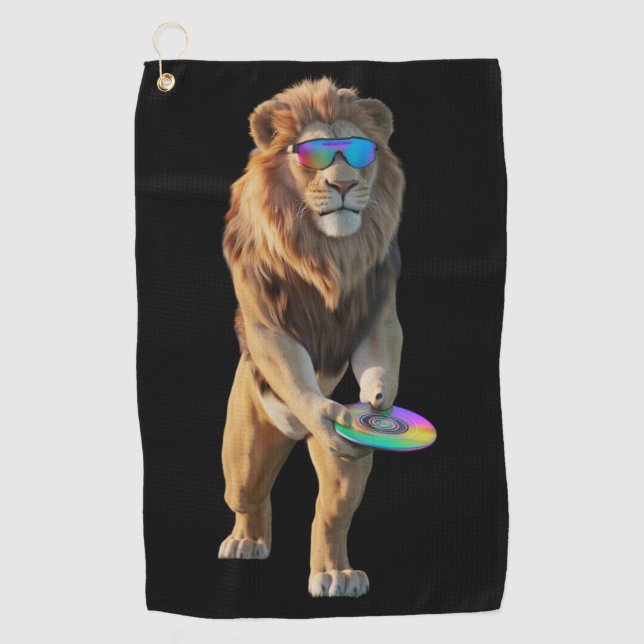 Lion Disc Golfer Towel (Front)