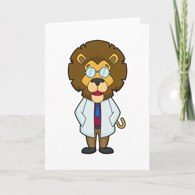 Lion Doctor Doctor's coat Card (Front)