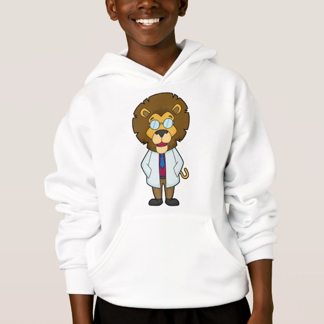 Lion Doctor Doctor's coat Hoodie (Front)
