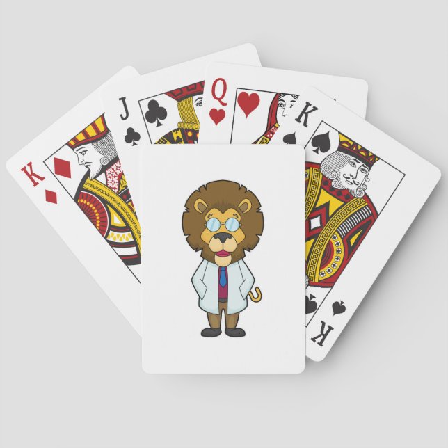 Lion Doctor Doctor's coat Poker Cards (Back)