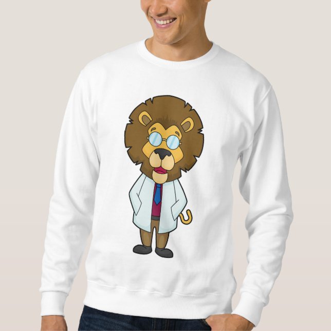Lion Doctor Doctor's coat Sweatshirt (Front)