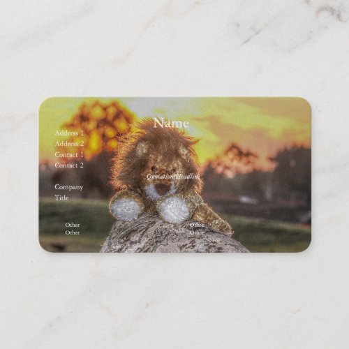 Lion Doll at Sunrise Business Card