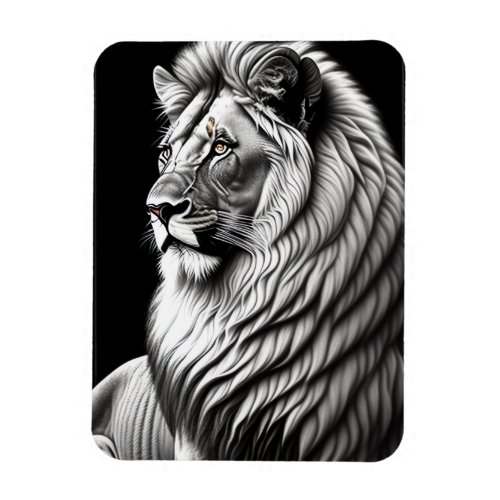 Lion Drawing Painting Art Magnet