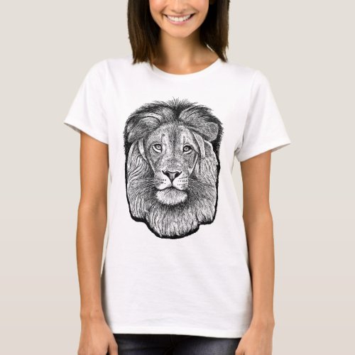 Lion Drawing T_Shirt