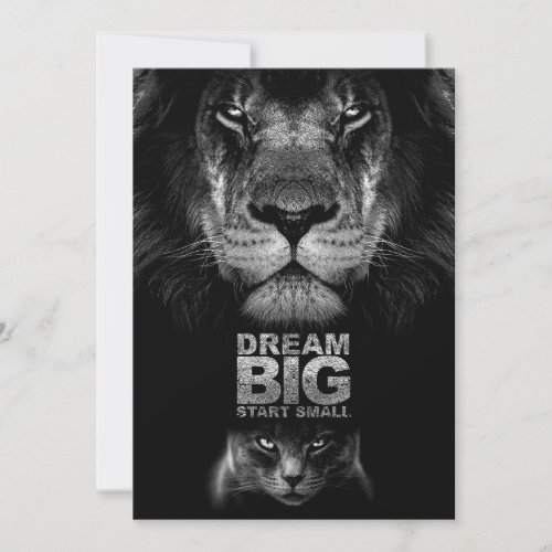 Lion Dream BIG Start Small Save The Date