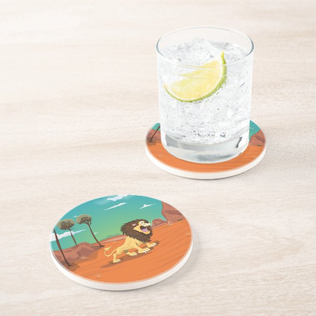 lion drink coaster (Side)