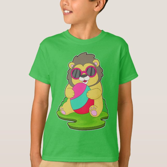 Lion Easter Easter egg Sunglasses T-Shirt (Front)