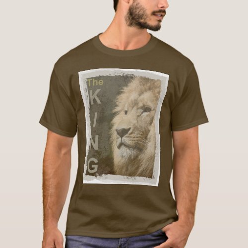 Lion Elegant Modern Brown Colour Template Basic T_Shirt