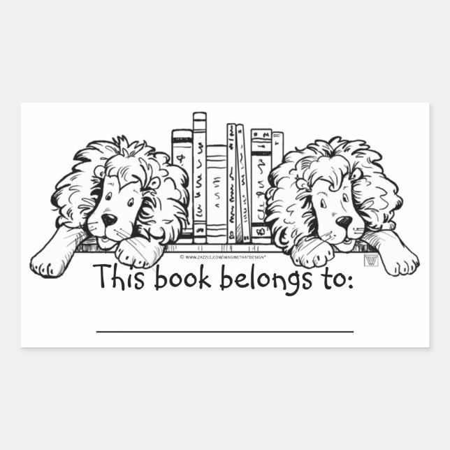Lion Ends Personalized Bookplate (Front)