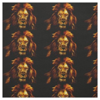 Lion Fabric by Wonderful12345 at Zazzle
