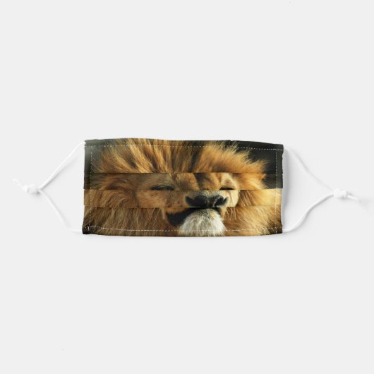 Lion Face Adult Cloth Face Mask (Front, Folded)