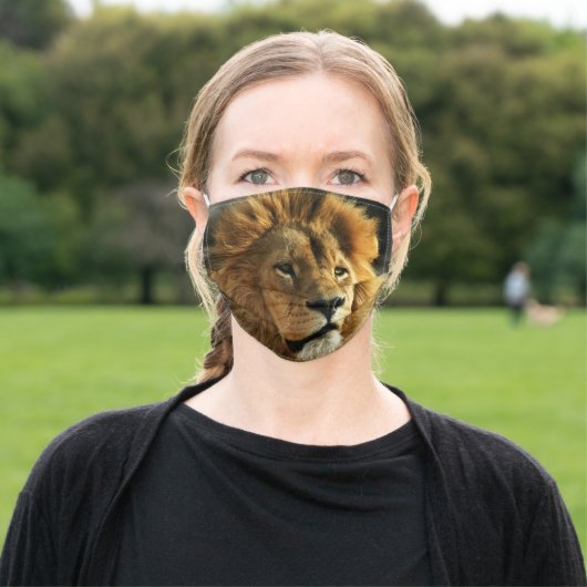 Lion Face Adult Cloth Face Mask (Outside)
