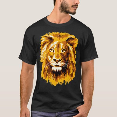 lion face amazing design T_Shirt