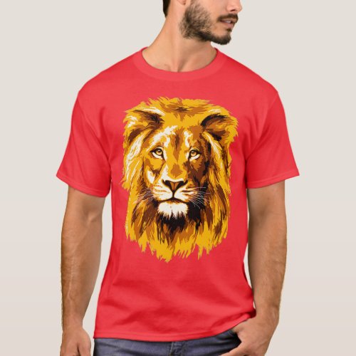 lion face amazing design T_Shirt