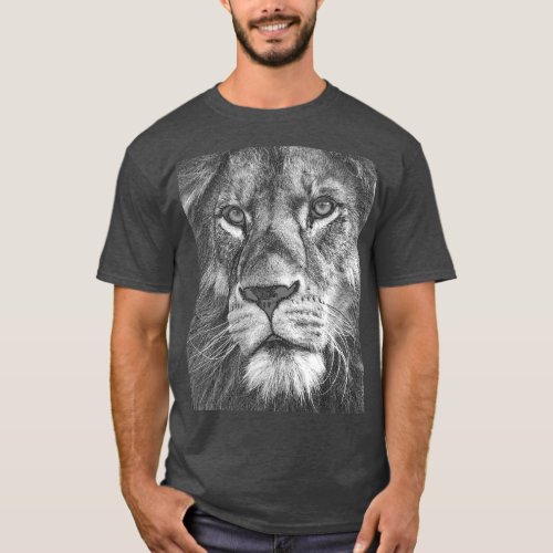 Lion Face Animals Template Mens Elegant Modern T_Shirt