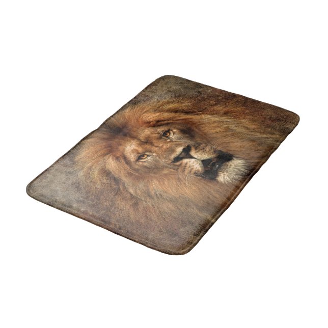 Lion Face Bath Mat (Angled)