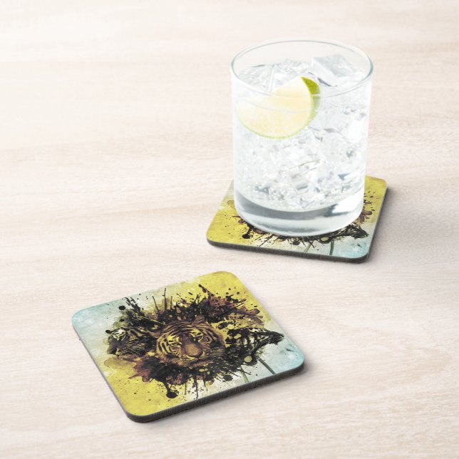 lion face beverage coaster (Right Side)