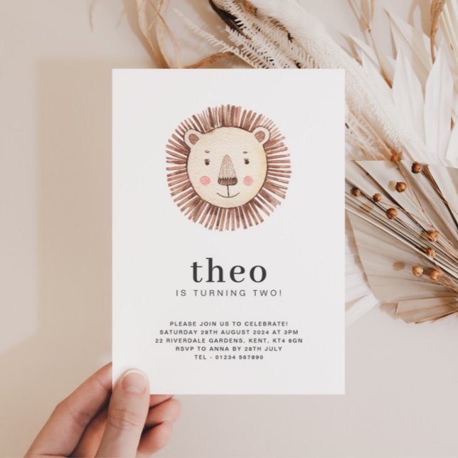 Lion Face Birthday Invitation (Creator Uploaded)