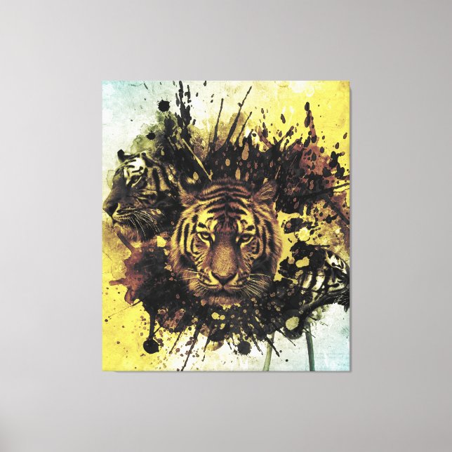 lion face canvas print (Front)
