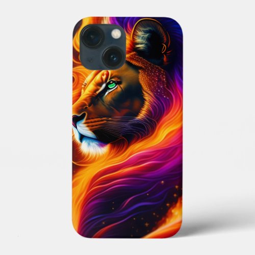 Lion Face Colorful Painting Art iPhone 13 Mini Case