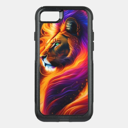 Lion Face Colorful Painting Art OtterBox Commuter iPhone SE87 Case