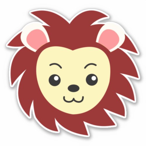 Lion Face Custom_Cut Vinyl Sticker