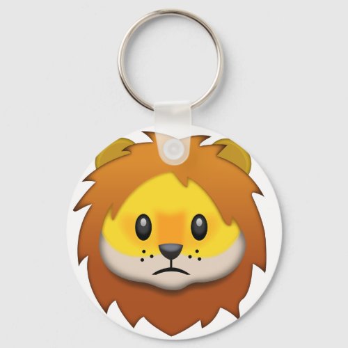 Lion Face Emoji Keychain