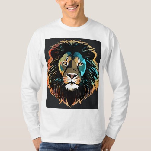 Lion Face Full Sleeves Tshirt