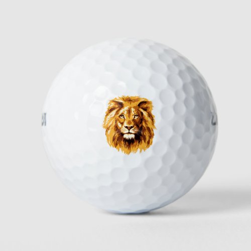 Lion face golf balls