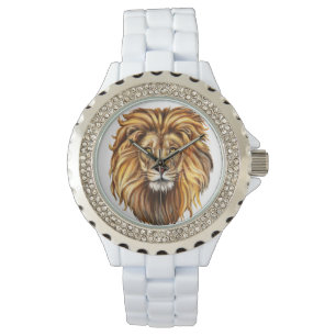 Lion Face Illustration Watch