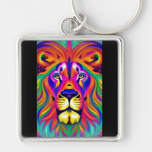 lion face keychain
