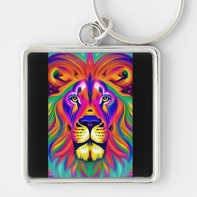 lion face keychain (Front)