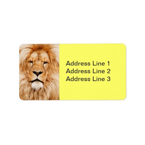 Lion Face Label