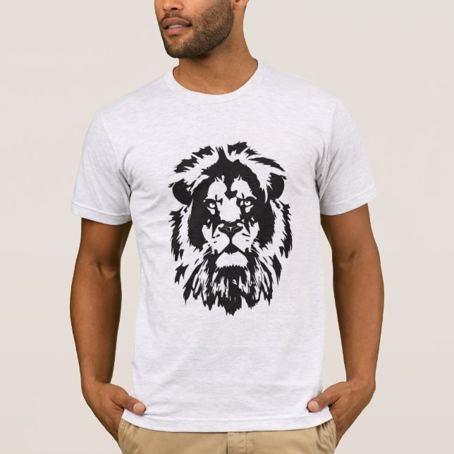 Lion face, lionhead tattoo T-Shirt (Front)