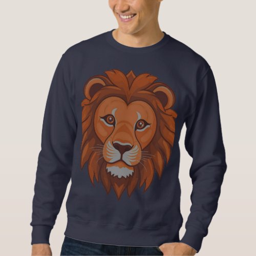 Lion face Long sleeve sweater 