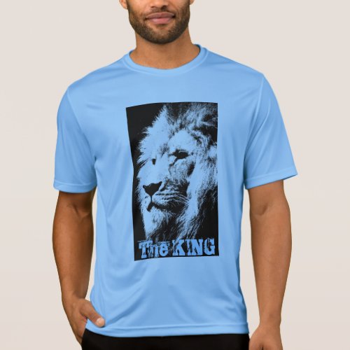 Lion Face Mens Modern Activewear Competitor T_Shirt