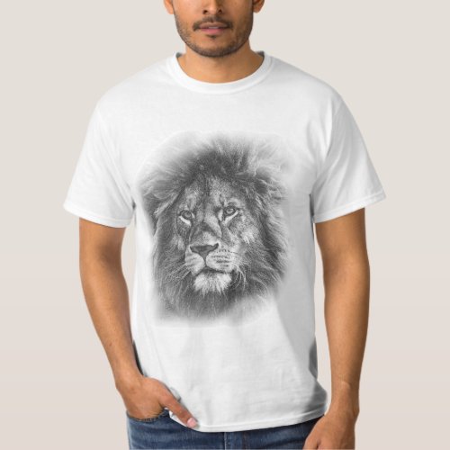 Lion Face Mens Modern Elegant Template  T_Shirt