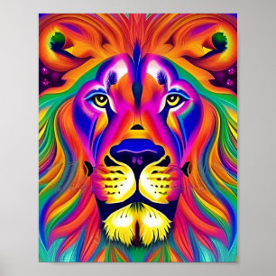 lion face poster