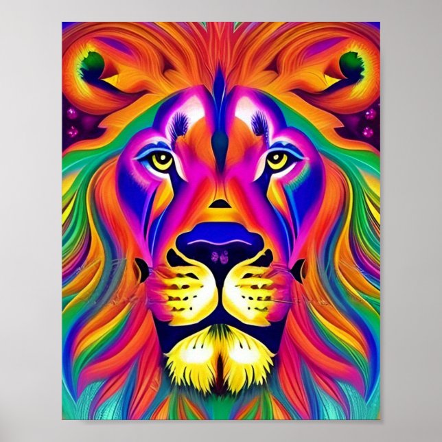 lion face poster (Front)
