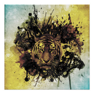 lion face poster