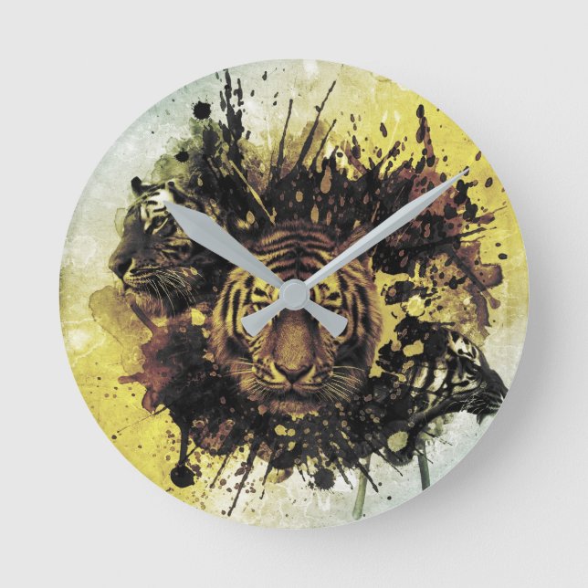 lion face round clock (Front)