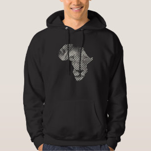 Lion Face Shape of Africa Diagonal Stripes for Lio Hoodie