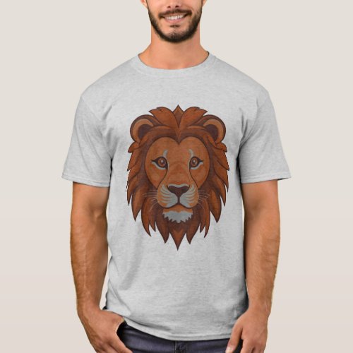 Lion face t_shirt 