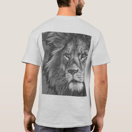 Lion Face Template Pop Art Mens Modern T_Shirt