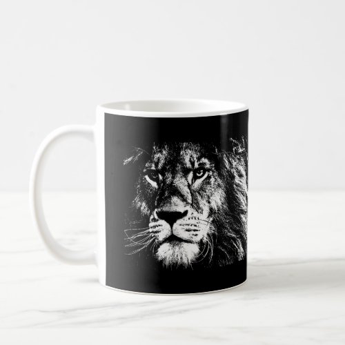 Lion Face The King Animals Pop Art Template Coffee Mug