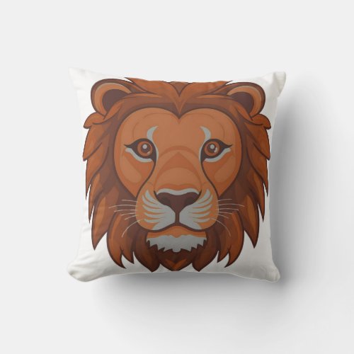 Lion face  throw pillow