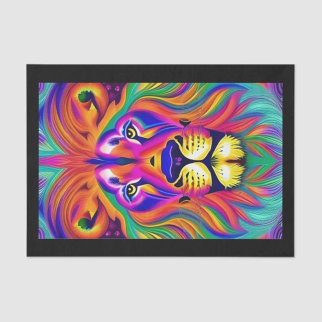 lion face tissue paper (Front)