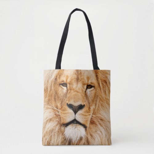 Lion face tote bag